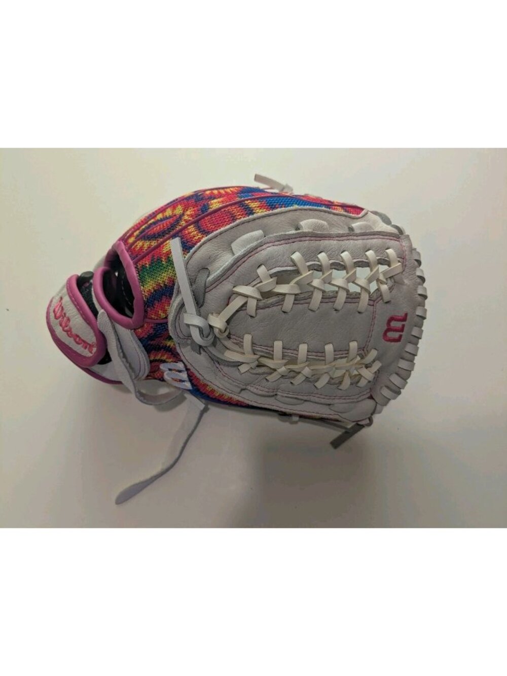 Wilson Flash Softball Glove Girl's Women's A440 White Tie Dye Fast Pitch 12 Inch